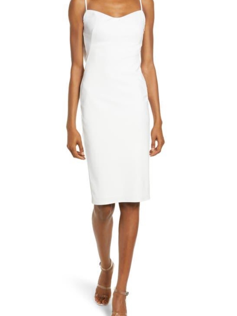 Katie May Pretty Bird Ivory Cowl Back Midi Dress